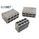 Magnetic 4 Channels 2x4 Stacked 10G RJ45 Connector