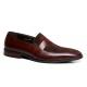 Classic Mens Leather Loafers Stitching Handmade Leather Dress Shoes For Banquet