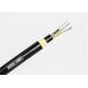 6 Core Armored Fiber Optic Cable Dielectric Steel Wire Black UV Polyethylene