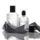 Cylinder Transparent Perfume Bottle OEM 50Ml Glass Perfume Bottle With Gift Box Pump Sprayer