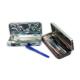 rectangular 3D embossed pen tin box with hinged lid