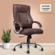 Leather Office Revolving Chairs 100mm Distance For Height Adjustment