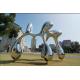 Custom Size Stainless Steel Garden Statues For City Decoration OEM / ODM