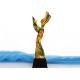 Modern Twisted Colored Glaze Custom Award Trophies For VIP Workers