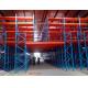 Power Coating Heavy Duty Pallet Shelving , Industrial Racking Shelves Blue Orange
