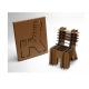 Biodegradable Corrugated Paper Folding Furniture , Home Foldable Paper Chair