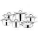 Stainless Steel 201 Material 12pcs Cooking Pots And Pans