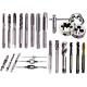 HSS , Alloy Tool Steel straight , spiral point and Sprial flute taps and Round , Hex Dies with Tap wrench and Dies Stock