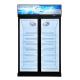 Cold Chian Glass Door Freezer Display Cabinet Electronic Thermostat Control