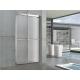 8 MM Glass Double Sliding Shower Doors With Stainless Steel Profiles and Accessories
