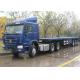 Container Chassis Trailer Flat Bed Trailors , Skeleton Semi Low Bed Semi Trailer