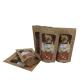 Hot Sale Moistureproof Kraft Paper Pouch Resealable Zip lock Stand Up Dried Food Packaging Bags With Tear