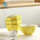 Irregular Ceramic Dinnerware Sets Craftsman Ceramic Serving Bowl Set Yellow White