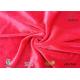 Coral Stretch Velour Fabric , Soft Stretch Crushed Velvet Fabric For Curtains