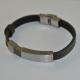 Factory Direct Stainless Steel High Quality Silicone Bracelet Bangle LBI139