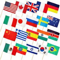 Portable Hand Held Flags 14x21cm All Countries Custom Hand Flags