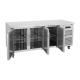 400L Stainless Steel Undercounter Refrigerator 3 Door Undercounter Freezer For Hotel