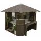 Garden Solid Wood Outdoor Spa Gazebo Glass Sail Material Enclosed Spa Gazebo