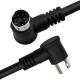 Custom 1M 2M 3M Shield 90 Degree Right Angle S Video Male to Male 7 Pin Mini Din Extension Cable