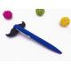 bule color rubber face metal pen with clip logo metal pen
