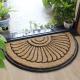 Thickness 25mm Coir Outdoor Mats Semi Circle Rubber Mold Puzzle Style