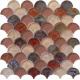 Brown red luxury style water waving glass mosaic