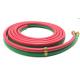 Grade R Red & Green 1/4'' x 25ft Rubber Twin Hose for Oxygen - Acetylene
