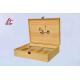 Multiple Sites Champagne Gold Color Paper Jewelry Boxes With Pet Window , FSC / SGS