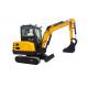 Mini Rubber Track Mini Crawler Excavator Digger With Cabin WY22H Yellow