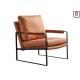 Metal Frame Unfolder Leather 0.55cbm Upholstered Sofa Chair