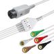 5 Lead Snap ECG Cable  Round 12P TPU Compatible Dawei Monitors