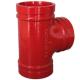 Anti Rust Ductile Iron Pipe Fittings Grooved Plumbing T Joint / Water Pipe T Joint