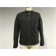 Winter Mens Nubuck Leather Jacket Charcoal Color Mandarin Collar TW68174