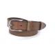 Tan  Color Womens Genuine Leather Belt  With Brushed Alloy Buckle  /  Jeans Waist Belt