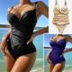 Luxurious Solid black Bikini - Elevate Your Swimwear Collection one piece sexy