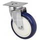 5715-87 Edl Chrome 5 130kg Plate Swivel TPU Caster for Smooth and Quiet Movement
