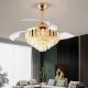 Nordic Decorative Lighting 42 Inch Indoor Gold Dimming Remote Control Ceiling Fan Light