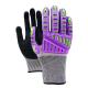 Customized 13 Gauge TPR Impact Resistant Sandy Nitrile Gloves EN388 4X43C Cut And Slip Protection
