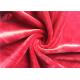 Red Spandex Velvet Fabric For Blanket , Elastic 4 Way Stretch Polyester Fabric