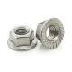 DIN6923 Hex Head Nut , Zinc Plated Hex Flange Nut M3-M20 Diameter Size