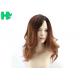 Two Tone Color Side Parting Bang Long Deep Wave Synthetic Wig For Women