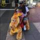 Hansel low price motorized electric amusement plush horse on wheels for mall