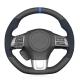 Best Selling Car Accessories Repair Upholstery Blue Starlight Athsuede Leather Car Steering Wheel Cover for Subaru WRX  bmw