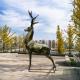 Gnee Garden Cast Iron Outdoor Metal Sculpture Brass Elk Statue