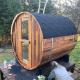 Solid Wood Outdoor Barrel Sauna Hemlock Cedar Wood Wet Steam Traditional Sauna Room