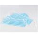 Blue And White Disposable Earloop Face Mask , Waterproof Face Mask 3 Ply Earloop