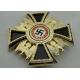 Promotional Souvenir Gift Zinc Alloy / Stainless Steel / Soft PVC Eagle Badge with Gold Plating, Imitation Hard Enamel