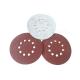 Polishing Sanding Disc 125mm 120 Grit Hook and Ring Grinder Circular Red 5-inch 8-hole