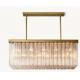 54 Rectangular Glass Chandelier 100V - 277V  LED Rectangular Chandelier For Dining Room