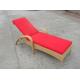 Resin Wicker Chaise Lounge , Foldable Cane Beach Lounge Chair